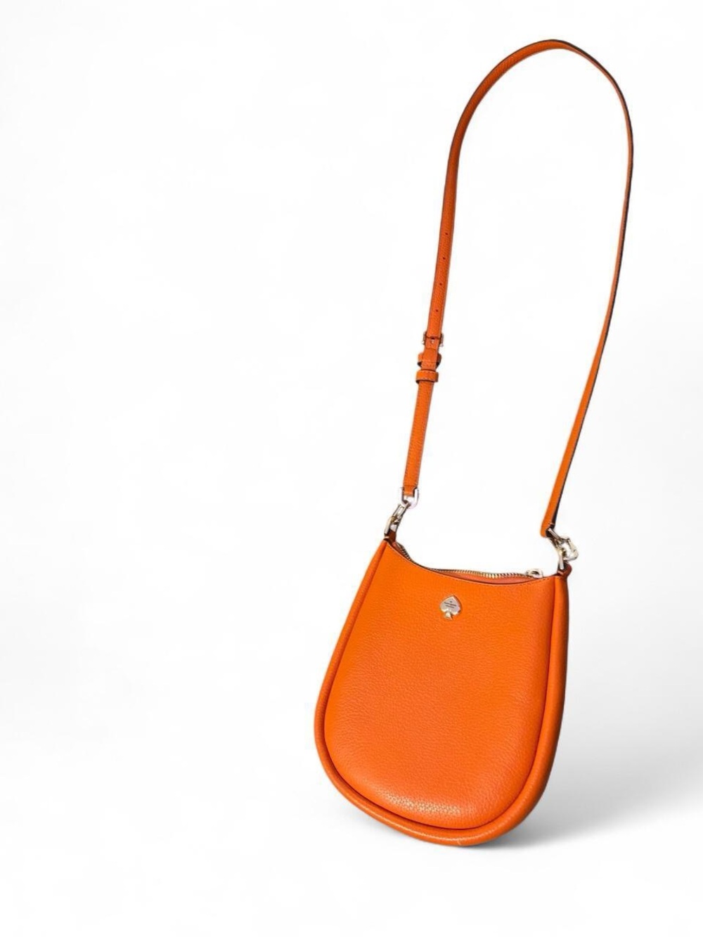 kate spade Orange Pebbled Leather Crossbody Bag